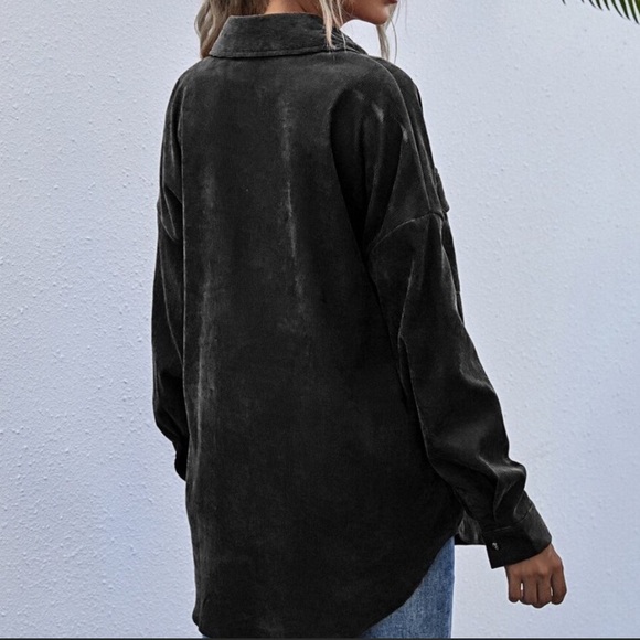 Rust brown oversized button down pocket shacket - Picture 11 of 13